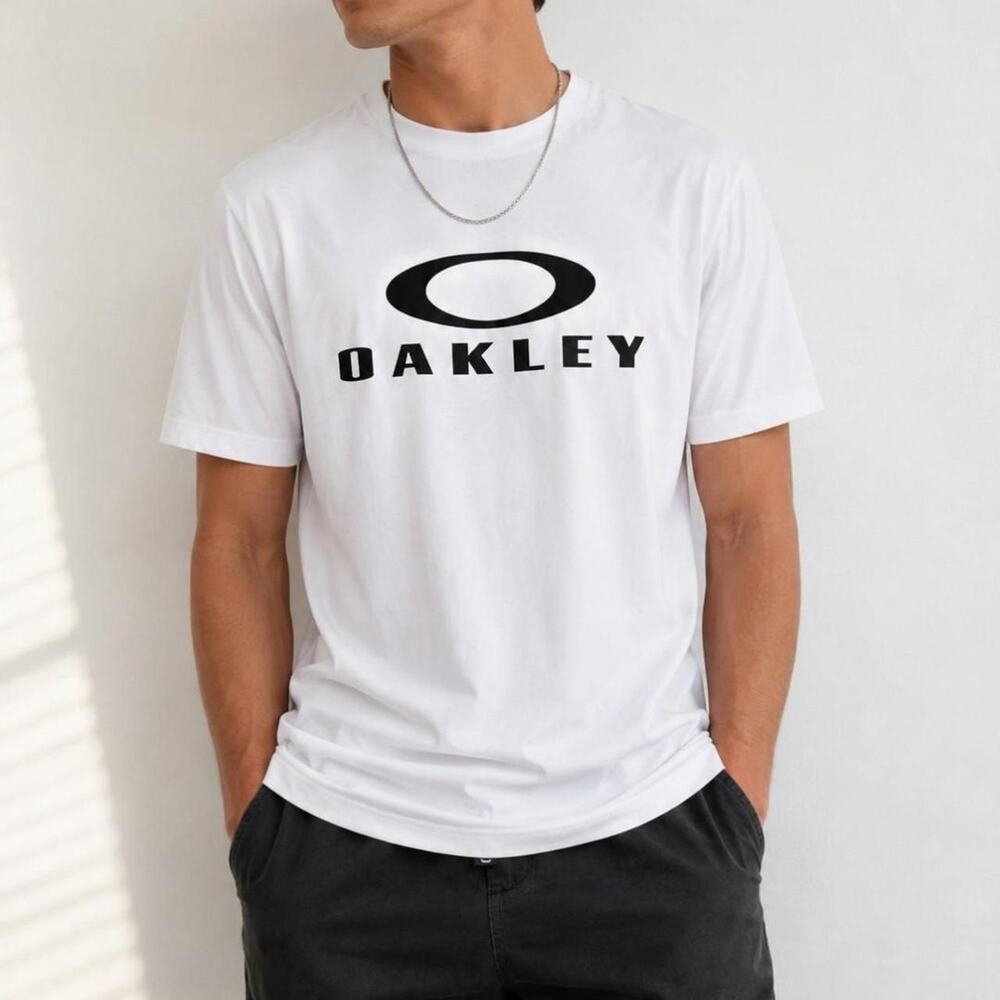 Oakley white t shirt with black